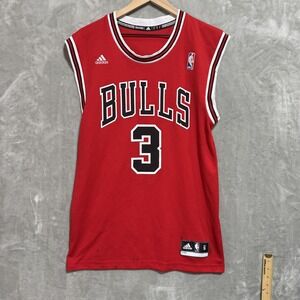 Chicago Bulls Jersey Shirt Mens Small Red NBA Basketball McDermott Adidas Signed